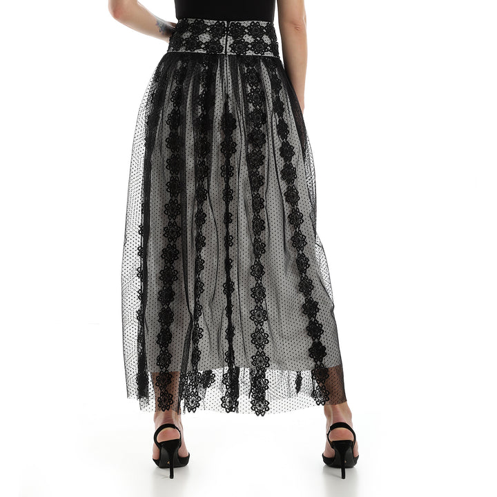 Lace Straight Skirt With Slip