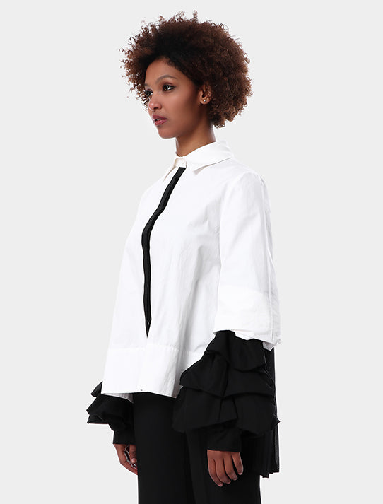 Wide Layered Puff Sleeves
