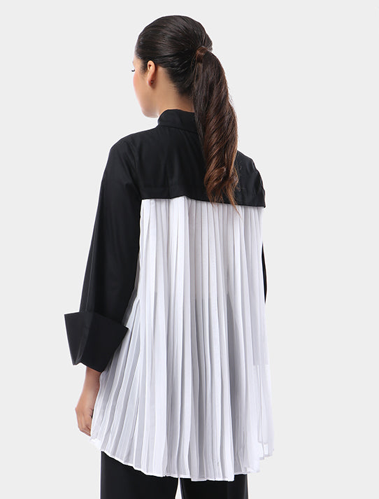 Blouse With Pleated Back