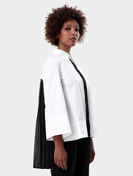 Blouse With Pleated Back